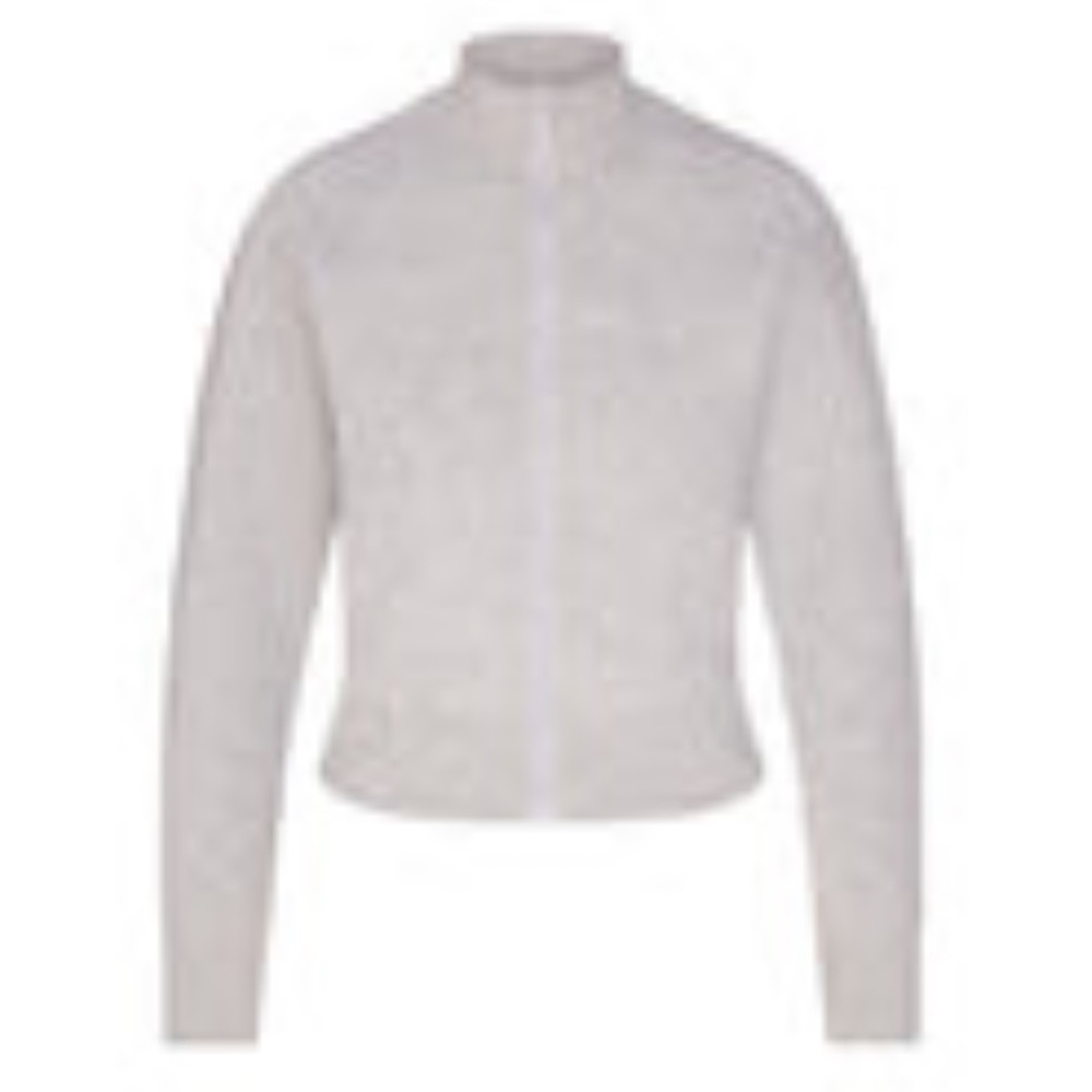 Skims FLEECE LOUNGE TRACK JACKET | LIGHT HEATHER GREY